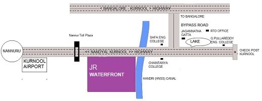 Location Map of JR City - Plots in Hoskote for Sale