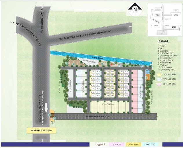 Master Plan of JR Waterfront City - Luxury Villas near Kurnool Airport 