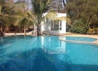 Swimming pool at JR Meadows - Luxury villa plots in south Bangalore